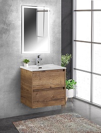 BelBagno Тумба под раковину Kraft 50 подвесная Rovere tabacco – фотография-7