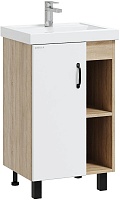 Onika Тумба под раковину Тимбер 50 L белая матовая/дуб сонома
