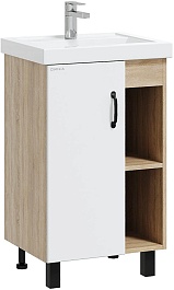 Onika Тумба под раковину Тимбер 50 L белая матовая/дуб сонома – фотография-1