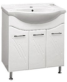 Misty Тумба для умывальника Флори 75 прямая – фотография-1