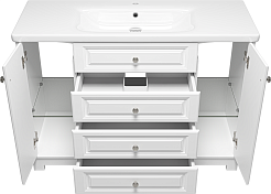 Misty Тумба с раковиной Ларго 120 белая – фотография-4