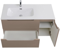 BelBagno Тумба под раковину Etna 100 L подвесная бежевая матовая – фотография-7