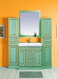 Misty Тумба с раковиной Vena 75 салатовая патина – фотография-3