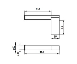 Ideal Standard Держатель для запасных рулонов Connect – фотография-2
