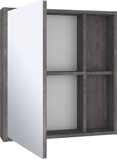 Runo Зеркальный шкаф Эко 60 железный камень – фотография-2