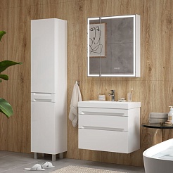 Equil Зеркальный шкаф Corner 70 белый – фотография-8