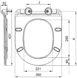Esbano Сиденье для унитаза Gardena белое – фотография-3