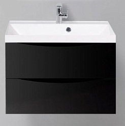BelBagno Тумба для умывальника MARINO 700 Nero Lucido – фотография-1