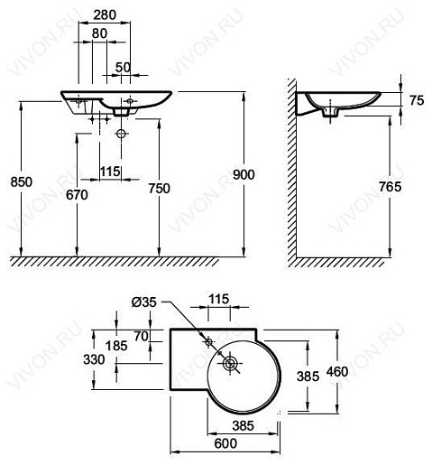 Jacob Delafon Раковина Formilia Spherik E4501 R – фотография-4