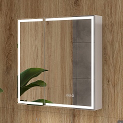 Equil Зеркальный шкаф Corner 80 белый – фотография-4