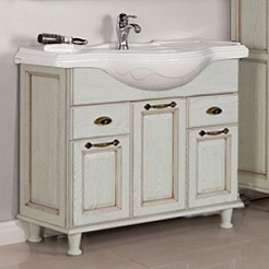 Акватон Тумба с раковиной "Жерона 105" белое золото – фотография-1