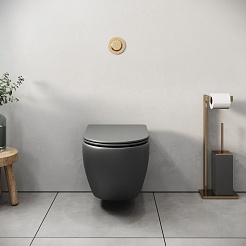 Grossman Унитаз подвесной Color GR-4455GMS серый матовый – фотография-7