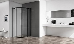 BelBagno Душевой уголок Acqua 90/90 ACQUA-R-2-90-C-NERO стекло прозрачное – фотография-2