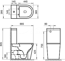 BelBagno Унитаз напольный Sfera-r BB2141CPR/BB2031SC – фотография-3