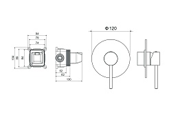 Aquatek Смеситель для душа и ванны Европа AQ1366MB матовый черный – фотография-4