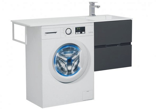 Aquanet Тумба с раковиной Алвита 120 R серый антрацит – картинка-5