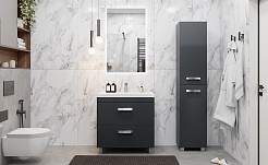 Velvex Тумба с раковиной Orlando 80 графит – фотография-5