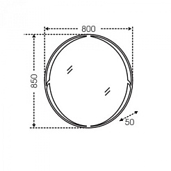 СанТа Зеркало Сатурн 80 с LED-подсветкой – фотография-2
