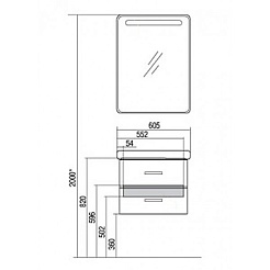 Акватон Комплект Мебели "Америна 60" R черный – фотография-3