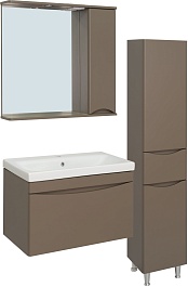 Runo Зеркальный шкаф Афина 80 R бежевый – фотография-3