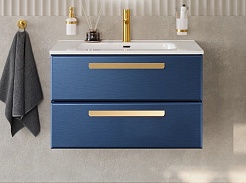 BelBagno Мебель для ванной Eco Cer-N 80 CZR-8095-80 sapfiro ручки сатиновое золото – фотография-3