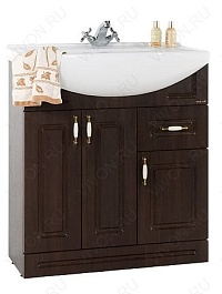 Водолей Мебель для ванной Капри 75 R венге – фотография-3