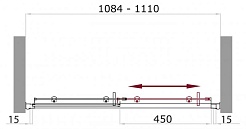 BelBagno Душевая дверь в нишу UNO-BF-1-110-P-Cr Punto – фотография-5