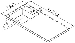 Am.Pm Мебельная раковина над стиральной машиной X-Joy 100 L белая – фотография-8