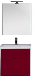 Aquanet Мебель для ванной "Латина 70" бордо 2 ящика (181083) – фотография-4