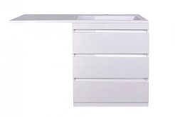 Style Line Мебель для ванной Даллас 140 R Люкс Plus белая – фотография-7