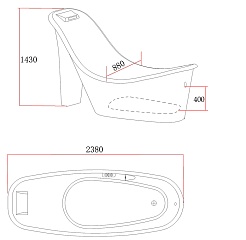 Gemy Акриловая ванна RF1253BG – фотография-4