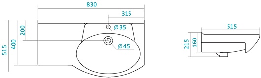 СанТа Мебель для ванной Коралл 83 L – картинка-5