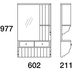  Зеркало-шкаф Дижон 60 – фотография-2