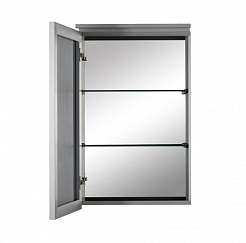 De Aqua Зеркало-шкаф для ванной Алюминиум 50 (AL 501 050 S) серебро – фотография-3