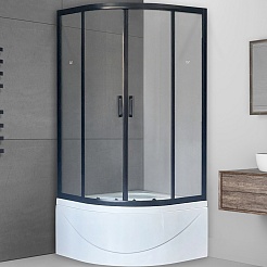 Royal Bath Душевой уголок RB 100BK-T-BL 100х100х200 – фотография-1