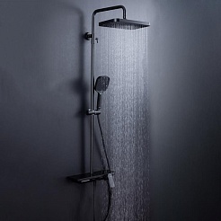 Gappo Душевая стойка G96 G2496-16 черная – фотография-2