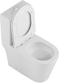 Azario Унитаз-моноблок Nimbus AZ-6080-AP безободковый с бачком с сиденьем микролифт белый – фотография-4