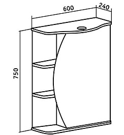 Runo Мебель для ванной Линда 60 – фотография-9