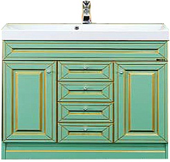 Misty Тумба с раковиной Vena 105 салатовая патина – фотография-1