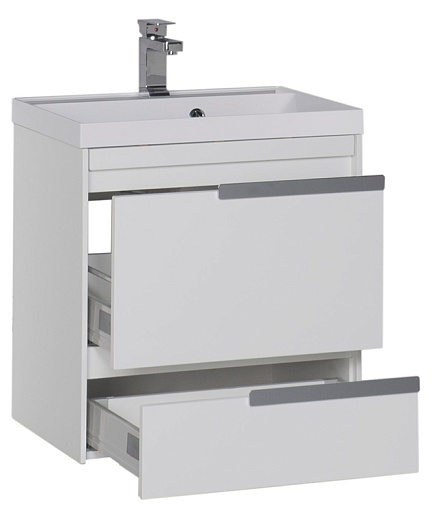 Aquanet Тумба с раковиной "Тиволи 60" белая – картинка-3