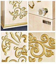 Misty Тумба с раковиной Бабочка 90 бежевая патина – фотография-3