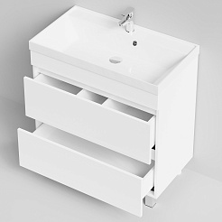 Водолей Тумба с раковиной Бест 80 белая – фотография-6