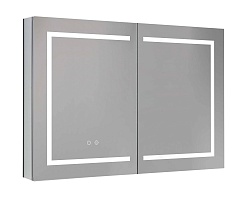 Aquatek Зеркало-шкаф 100 AQ7104-MLC с круговой подсветкой – фотография-1