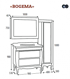Misty Зеркало Bogema 100 золото – фотография-3