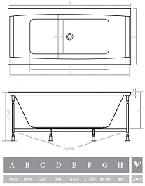 Alpen Акриловая ванна Vesta 180х80 – фотография-3
