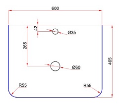 Style Line Тумба с раковиной подвесная Атлантика 60, антискрейч, столешница ID01 – фотография-11