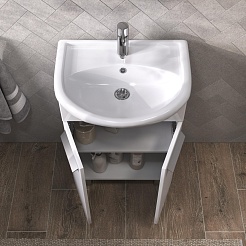 Vigo Тумба с раковиной Hoska 55 белая – фотография-4