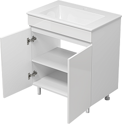 Misty Мебель для ванной Енисей 70 белая – фотография-5