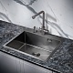 Milacio Мойка кухонная Denia 59 Steel вороненая сталь – фотография-10