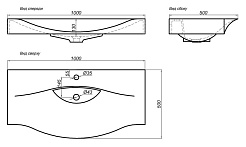 Aqwella Тумба с раковиной Бергамо 100 подвесная белая – фотография-6
